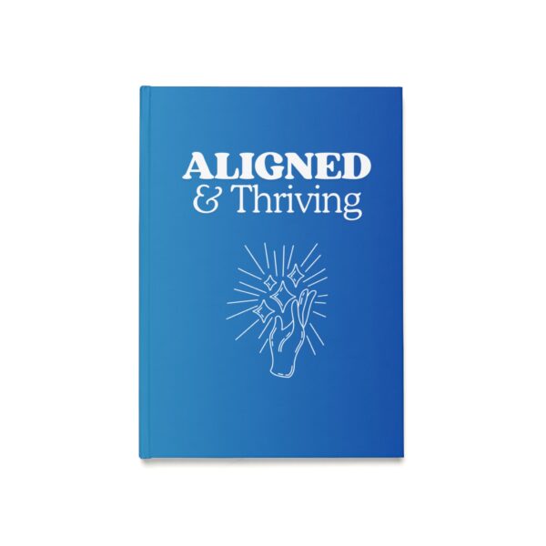 Motivational Daily Journal - Hardcover Journal (A5) - Aligned & Thriving, Blue, Comfortable - Image 2