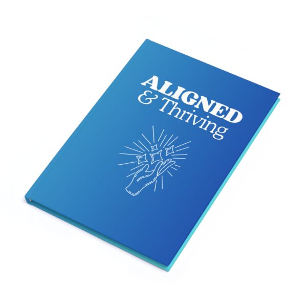 Motivational Daily Journal - Hardcover Journal (A5) - Aligned & Thriving, Blue, Comfortable - Image 4