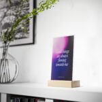 Inspirational Acrylic Sign with Wooden Stand - 'Good Things Are Always Flowing Towards Me' - Image 4