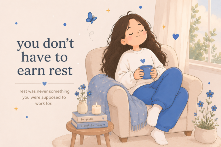 you don’t have to earn rest 💙