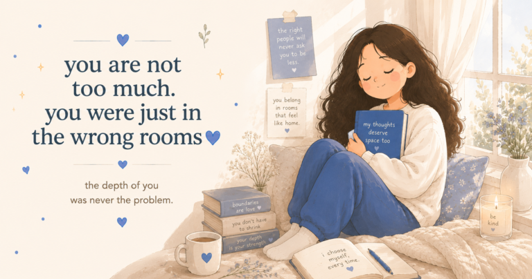 you are not too much. you were just in the wrong rooms 💙